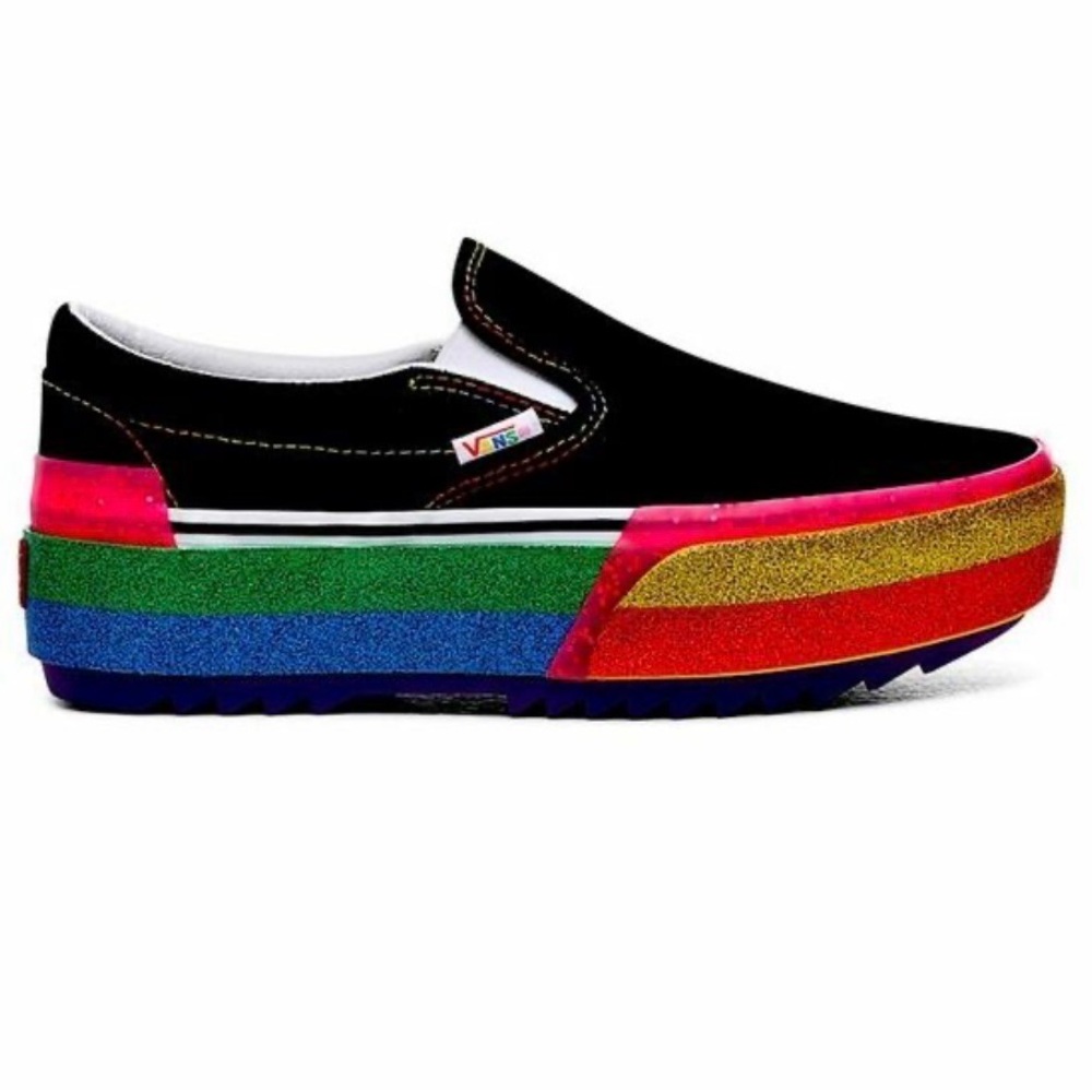 Vans Classic Slip-On Glitter Platforms